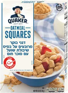 קוואקר דגנים מרובעים סוכר חום 412ג'