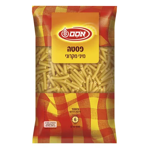 פסטה מיני מקרוני 500ג' אסם