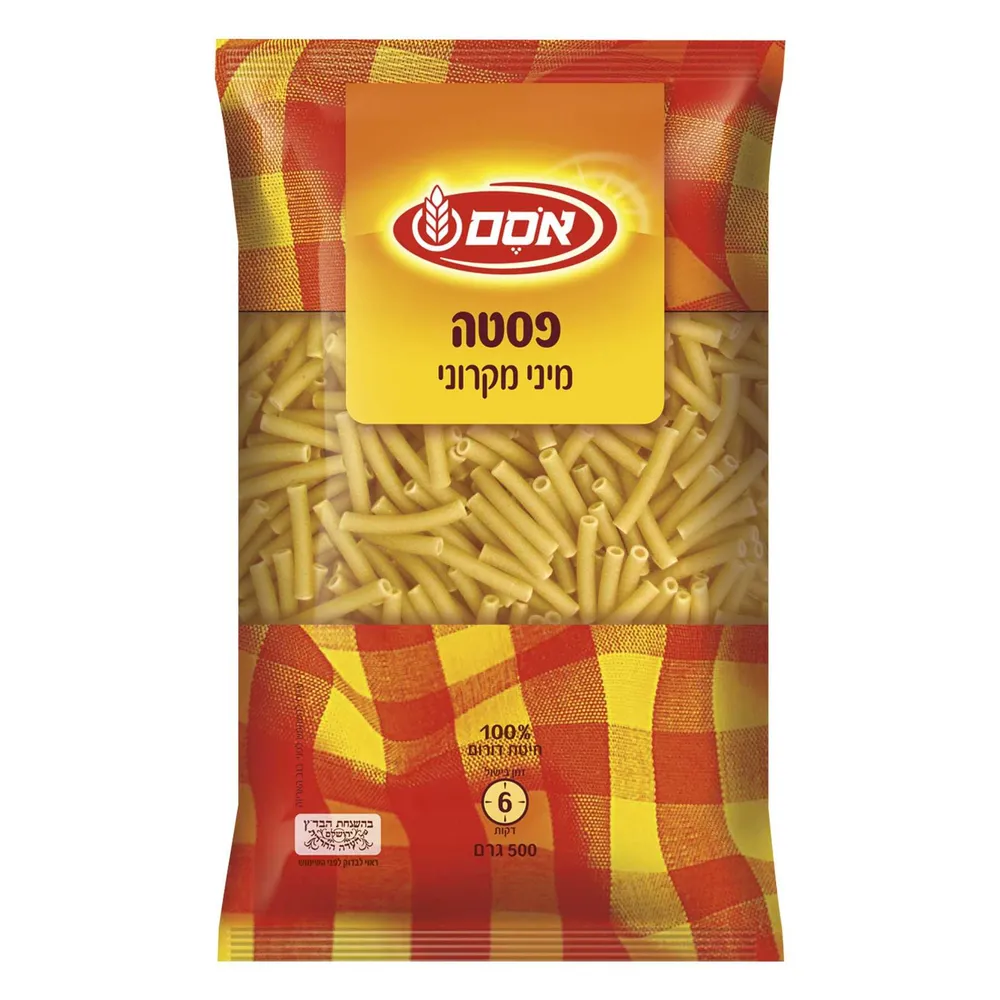 פסטה מיני מקרוני 500ג' אסם