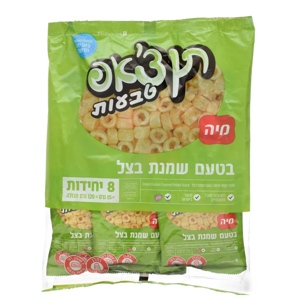 מארז תן צ'אפ טבעות בטעם שמנת בצל 15 גרם -חדש-
