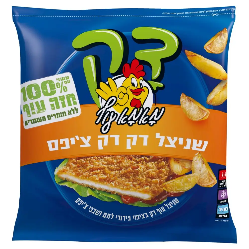 שניצל דק בציפוי ציפס