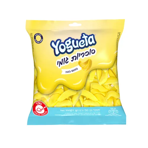 סוכריות גומי מיני בננה 150 גרם יוגטה