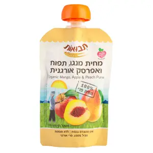 מחית מנגו תפוח ואפרסק אורגני 100 גרם יצרן/מותג: תבואות