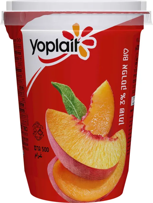 יופלה YYY אפרסק 3% שומן 500 מל