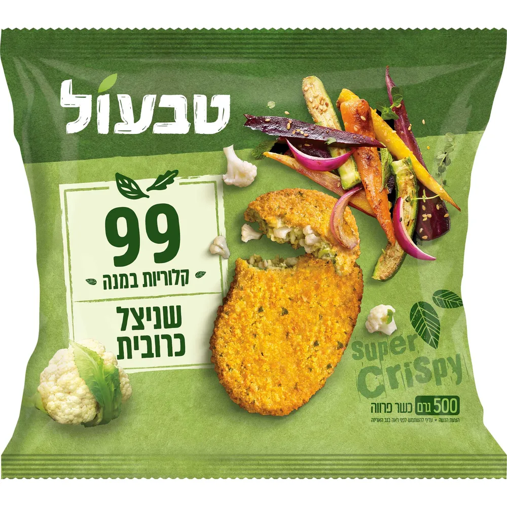 טבעול שניצל כרובית 99 קלר 6*500גרם חדש