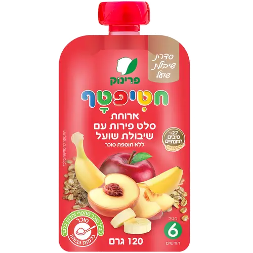 מחית סלט פירות עם שיבולת שועל