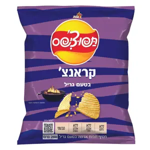 תפוצ'יפס פס קראנצ' בטעם גריל 200 גרם