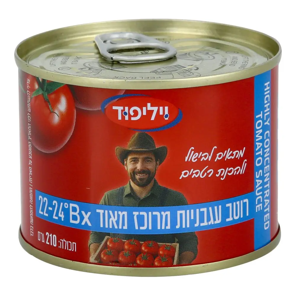 רוטב עגבניות מרוכז מאוד BX 22-24 210 גרם ויליפוד