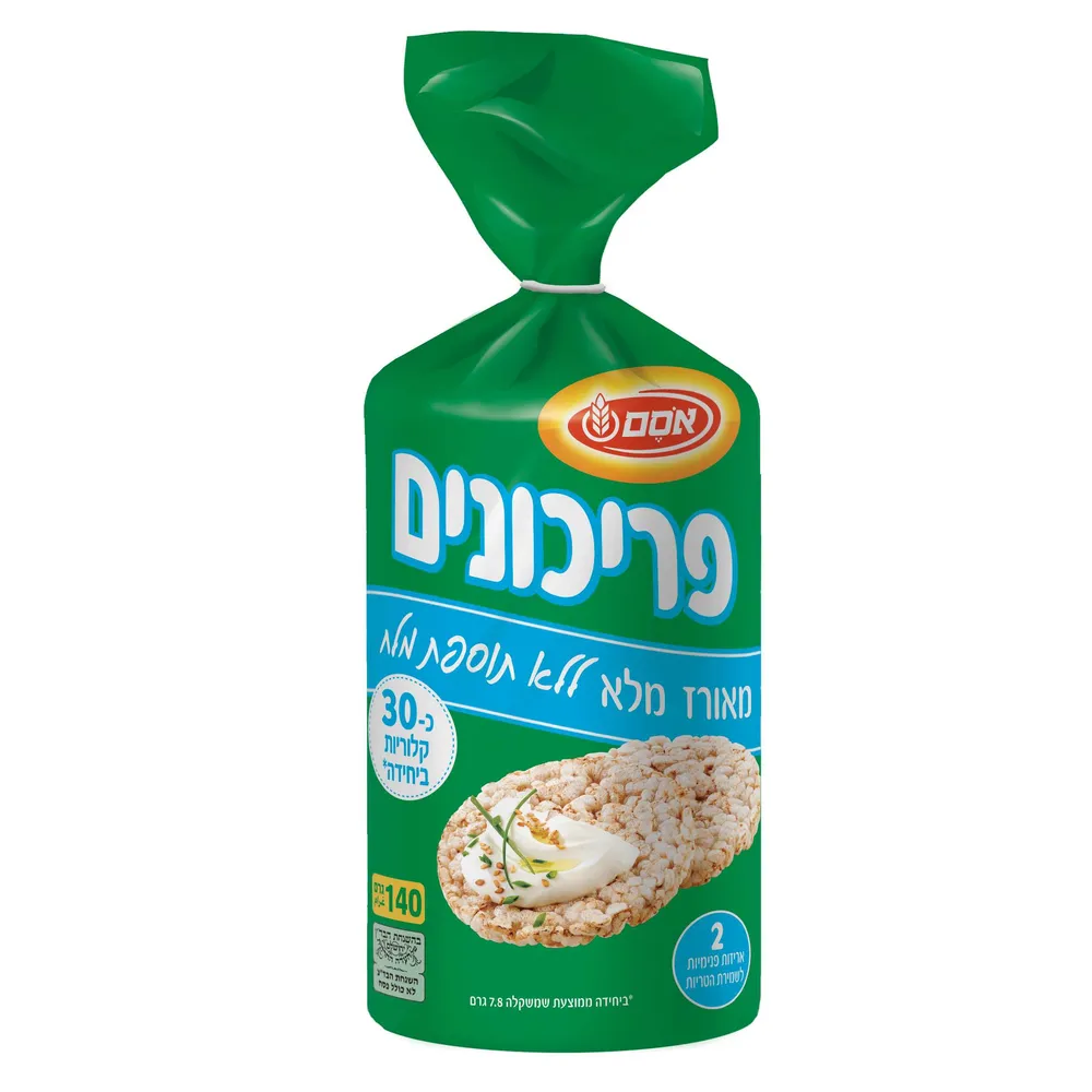 אסם פריכונים עגול אורז דל נת.12*140ג