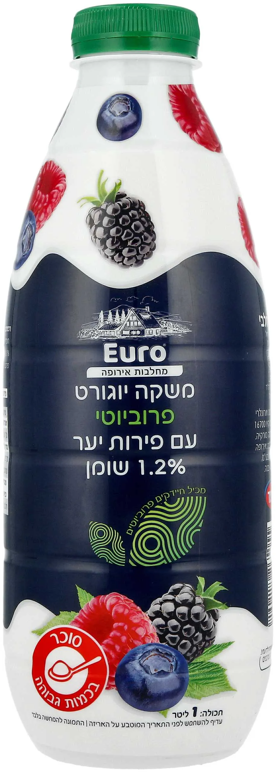 משקה יוגורט פרוביוטי 1 ליטר פירות יער