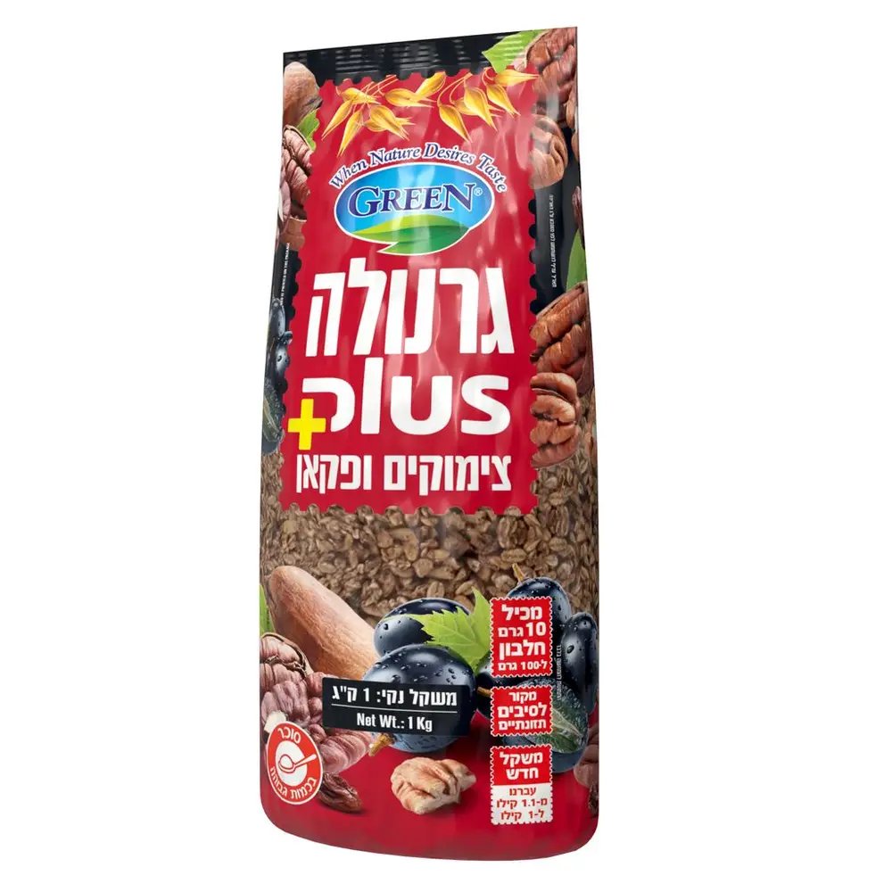 גרנולה בתוספת פקאן וצימוקים 1 קג יצרן/מותג: גרין