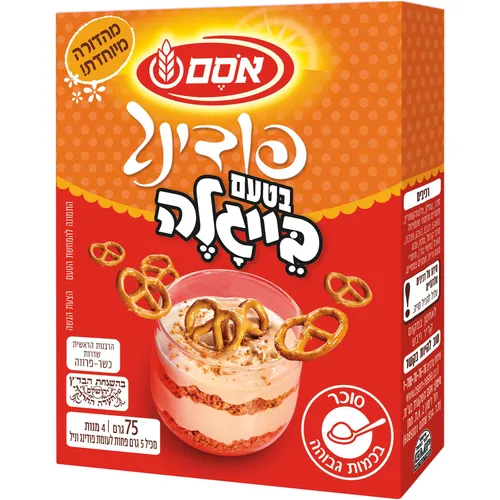 אסם אינסטנט פודינג בטעם בייגלה 12*75גרם