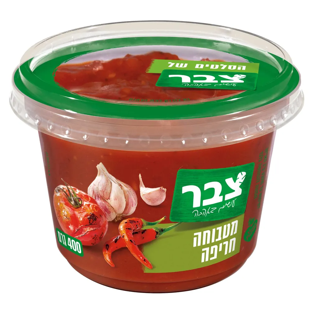 סלטי צבר מטבוחה חריפה מרובע 6*400גרם