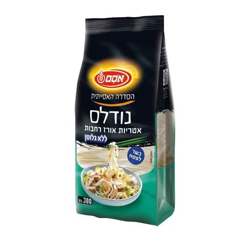 אסם נודלס אטריות אורז רחבות 16*300גרם