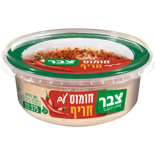 צבר חומוס עם חריף חדש 12*375גרם