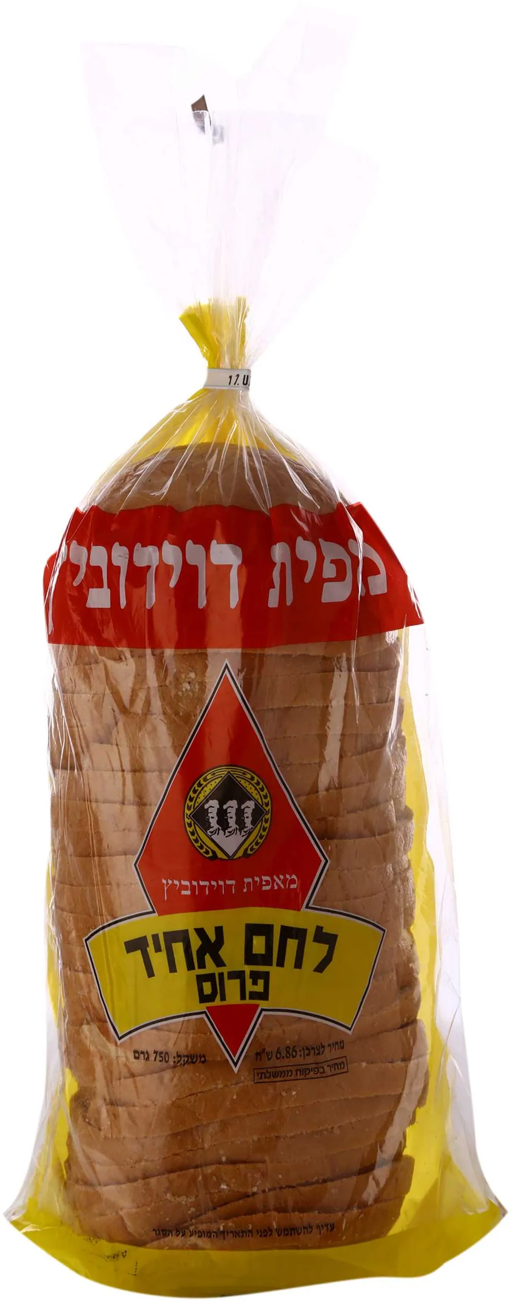 לחם אחיד שחור פרוס 750ג'