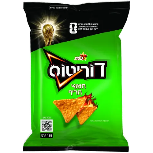 דוריטוס חמוץ חריף 12 יח` FIFA בטעם 185 גרם