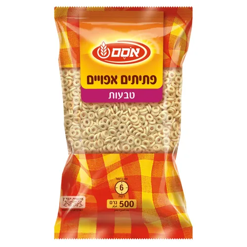 אסם פתיתים אפויים טבעות 12*500גרם