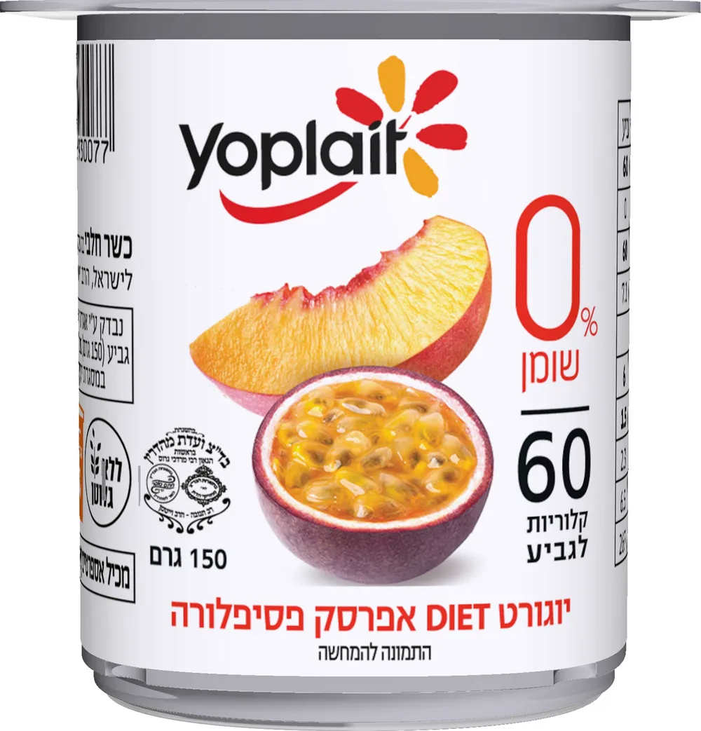 יופלה דיאט אפרסק פסיפלורה 0% 150 גרם