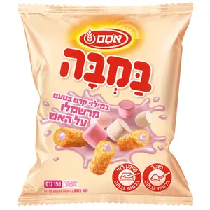 במבה במילוי מרשמלו על האש 24*150גרם