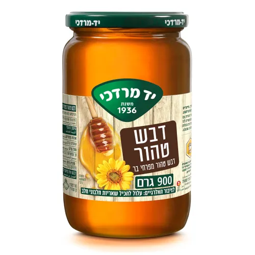 דבש טהור מפרחי בר יד מרדכי 900 גר