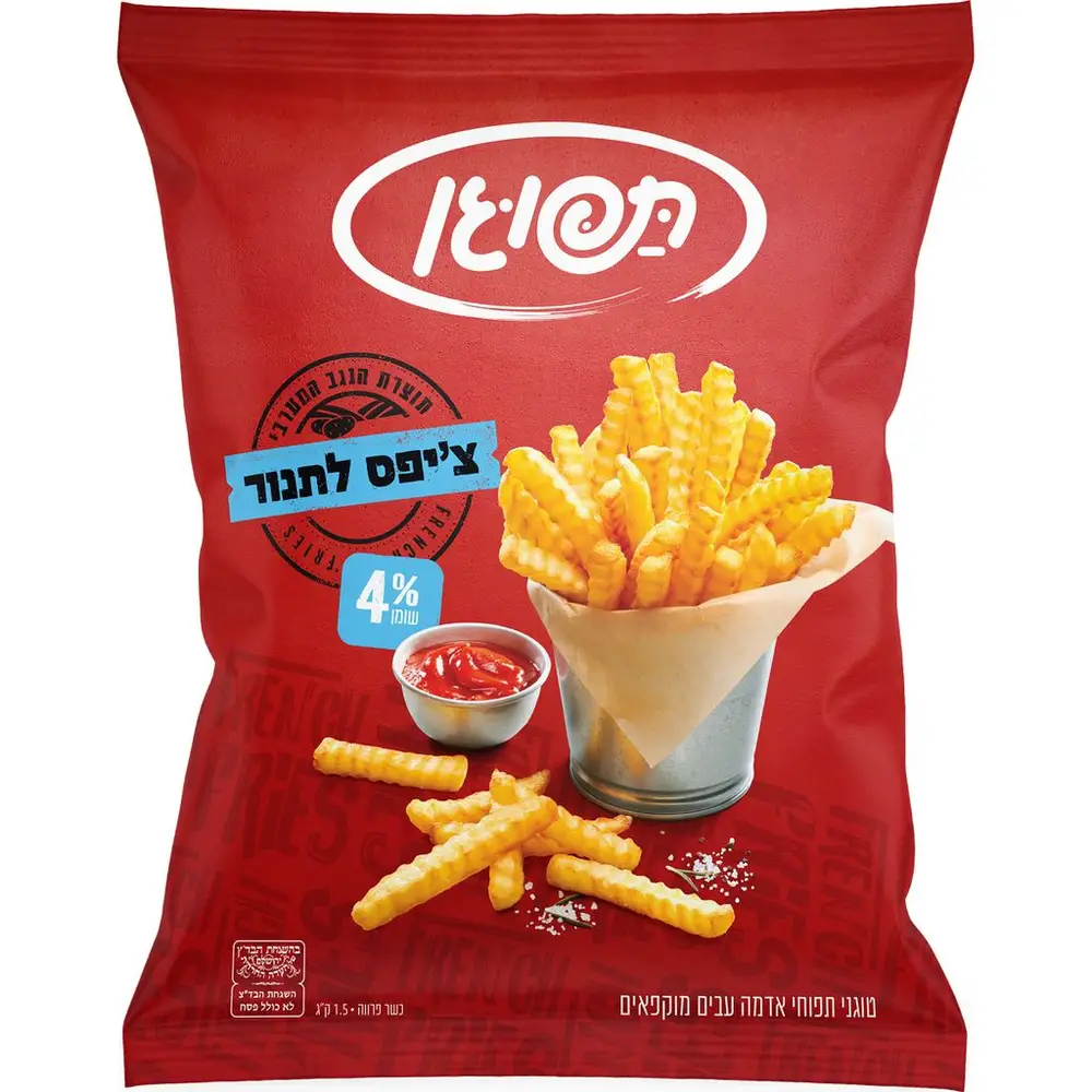 תפוגן ציפס לתנור היתר 6*1.5קג