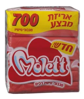 מגבוני טישיו לב אדום מולט 100X7יח'