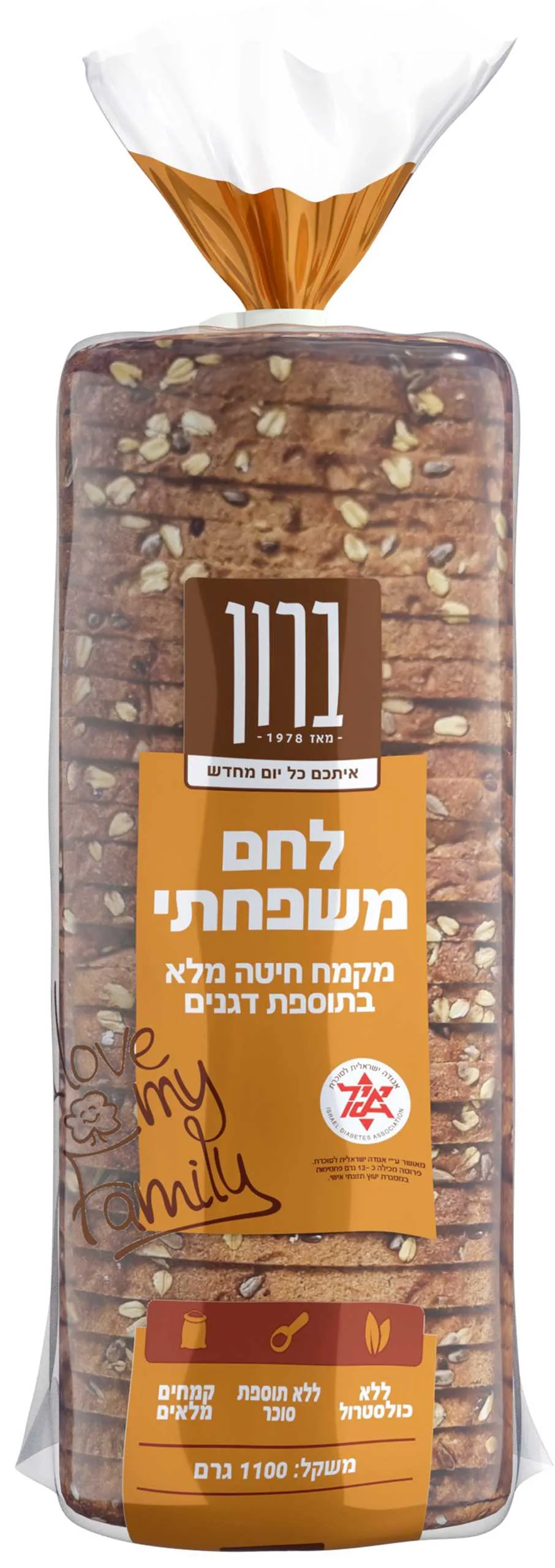 לחם משפחתי עם דגנים