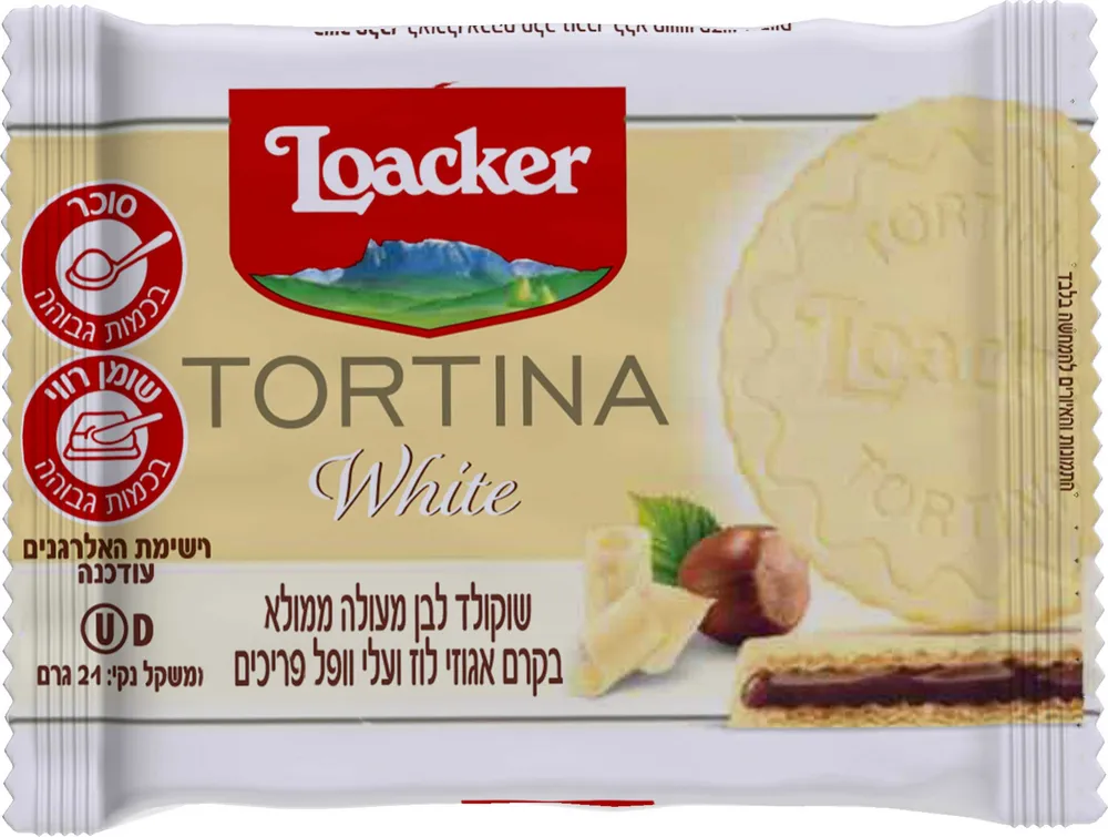 טורטינה שוקולד לבן 21 גרם