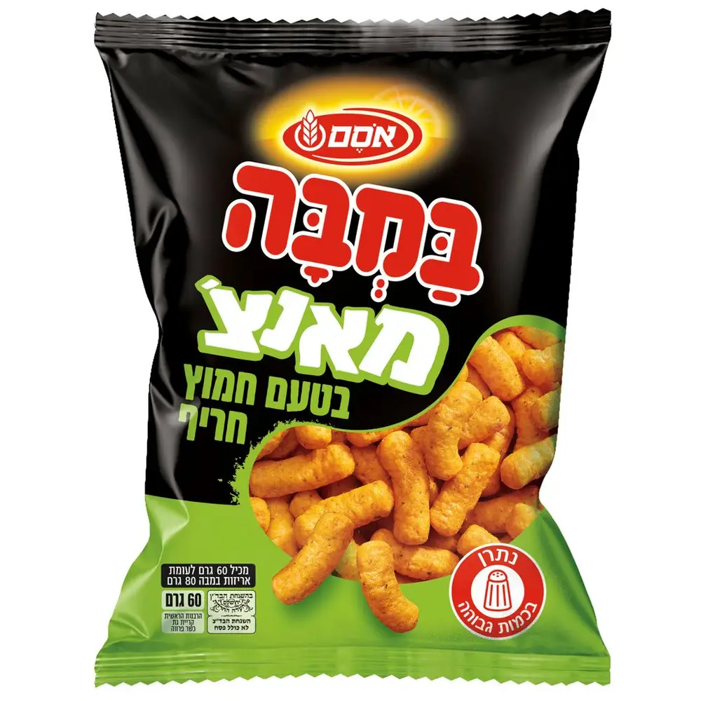 במבה מאנצ' חמוץ חריף 40*60גרם