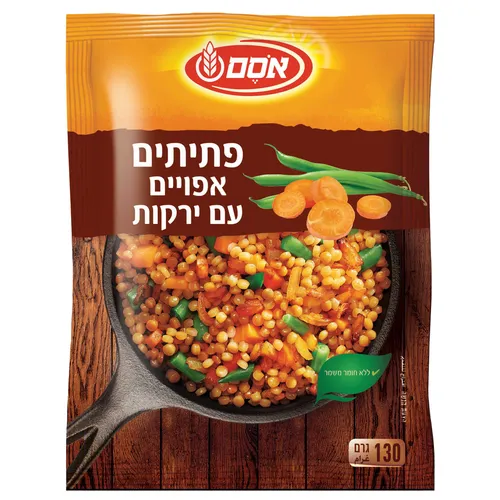 אסם פתיתים אפויים עם ירקות 7*130ג
