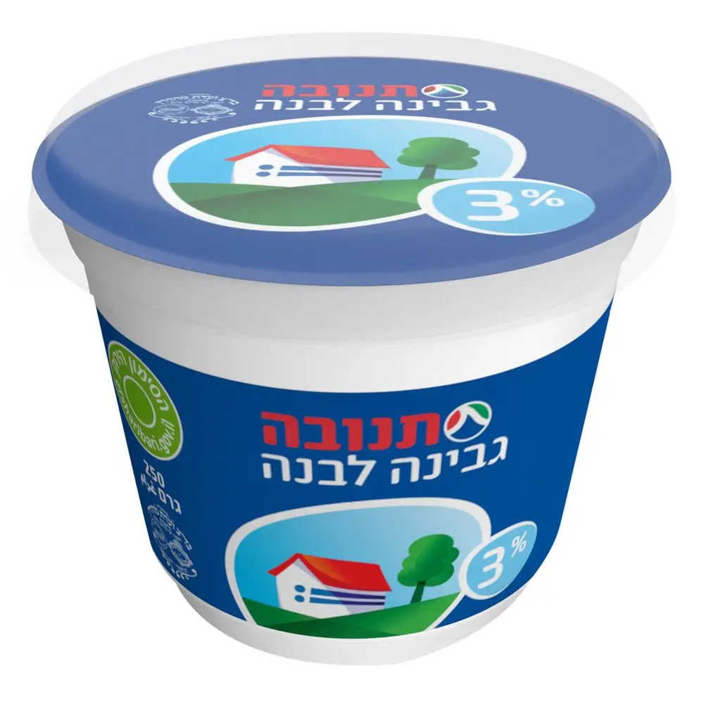 גבינה לבנה תנובה 3% 250ג' מהדרין