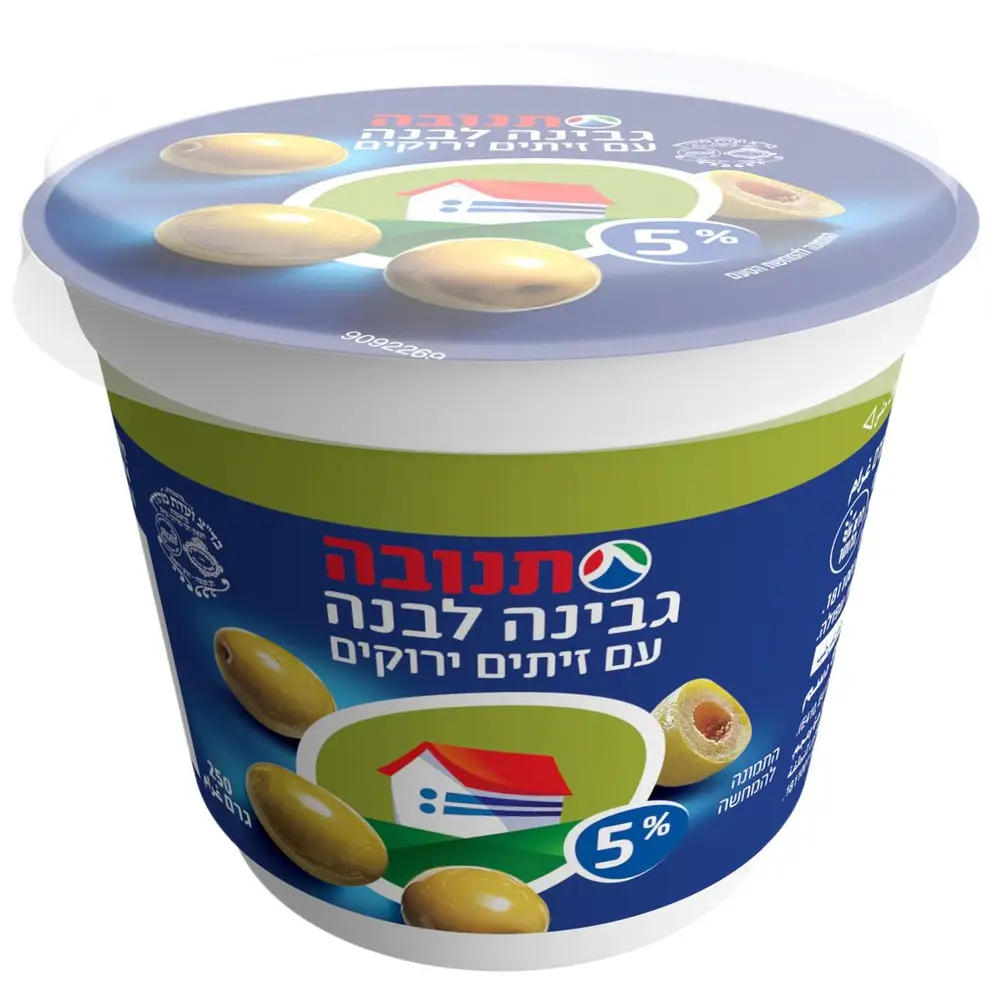 גבינה לבנה עם זיתים 5% 225ג