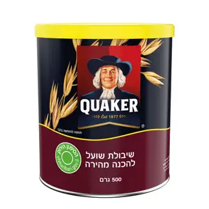 קוואקר שיבולת שועל פחית 500 גר 24 יח