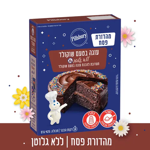 תערובת עוגת שוקולד ללא גלוטן 415 גרם