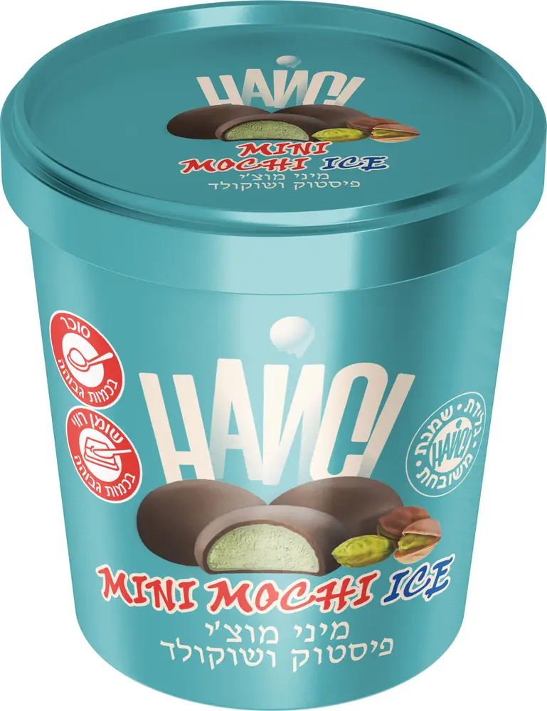 גלידת שמנת משובחת MINI MOCHI פיסטוק בשוקולד 240 גרם