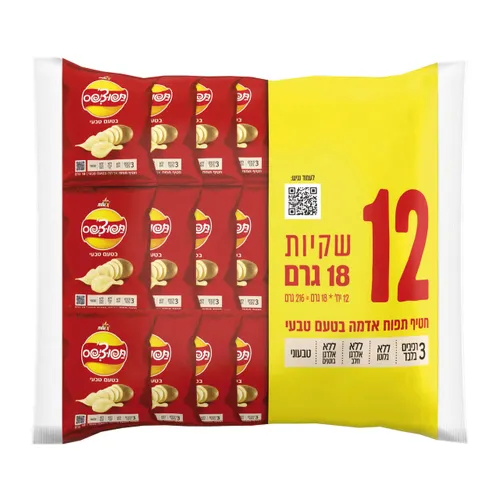 תפוציפס טבעי עלית מארז 18X12ג