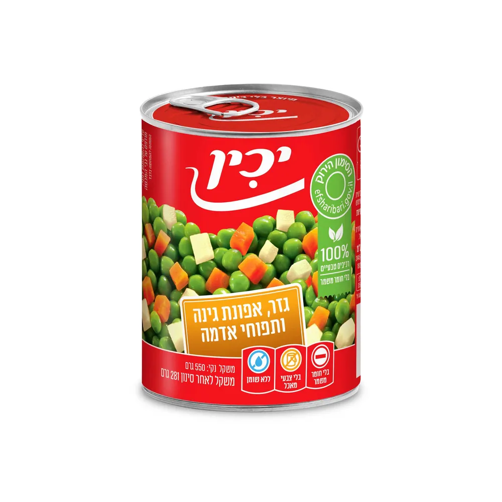 לקט ירקות מעורבים יכין  550 גרם