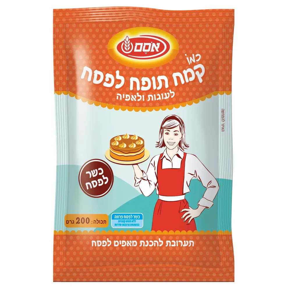 אסם קמח עוגה תופח מאליו כלפ.20*200גרם