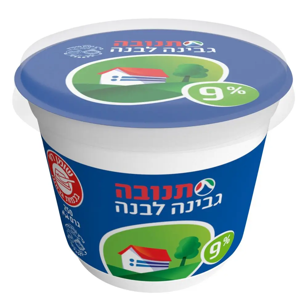 גבינה לבנה תנובה 9% 250 גרם