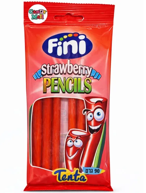 ממתק מוברק ממולא על בסיס עמילן בטעם תות