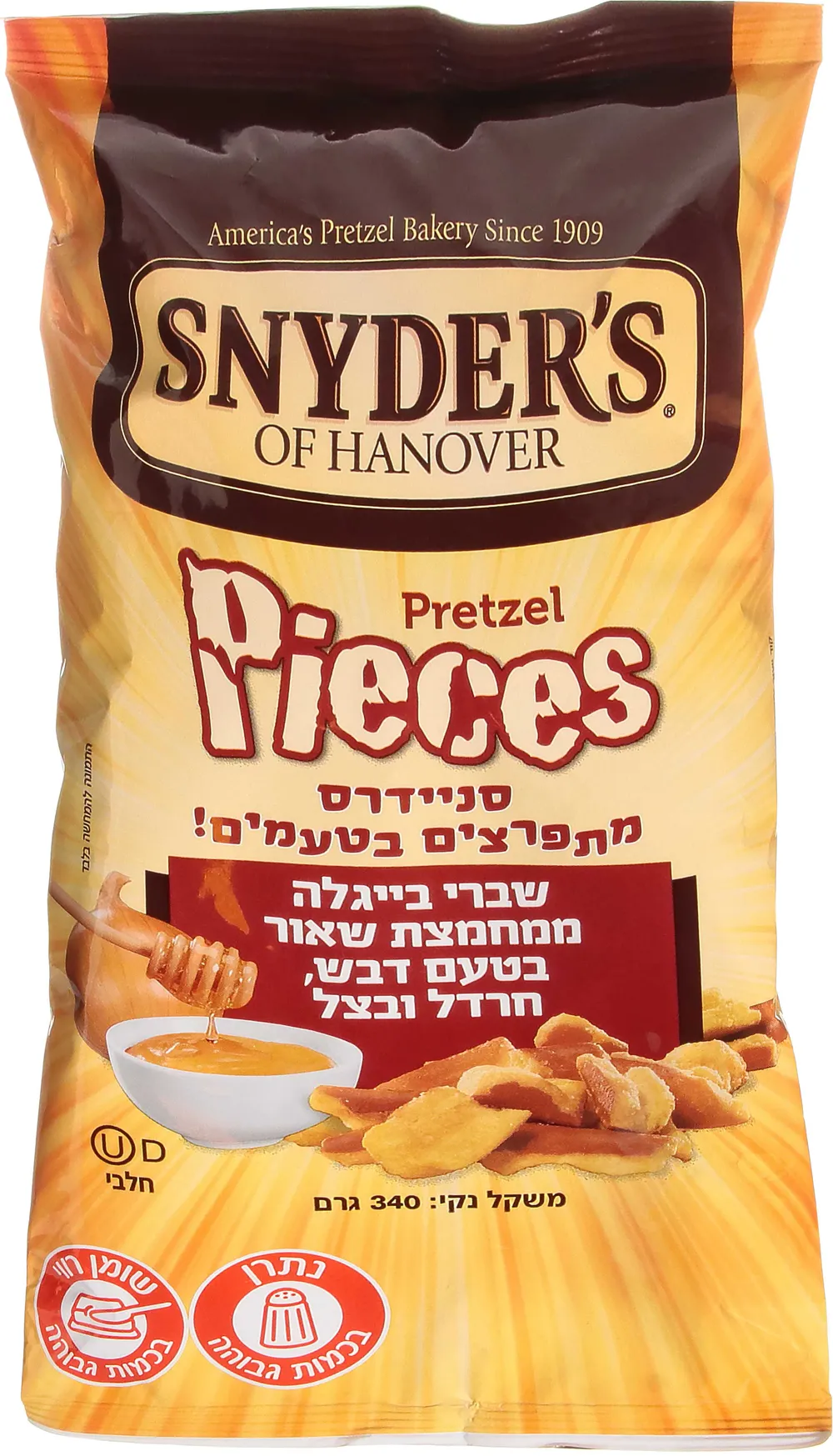 בייגל סניידרס ש. בייגלה בצל חרדל ודבש 340 ג