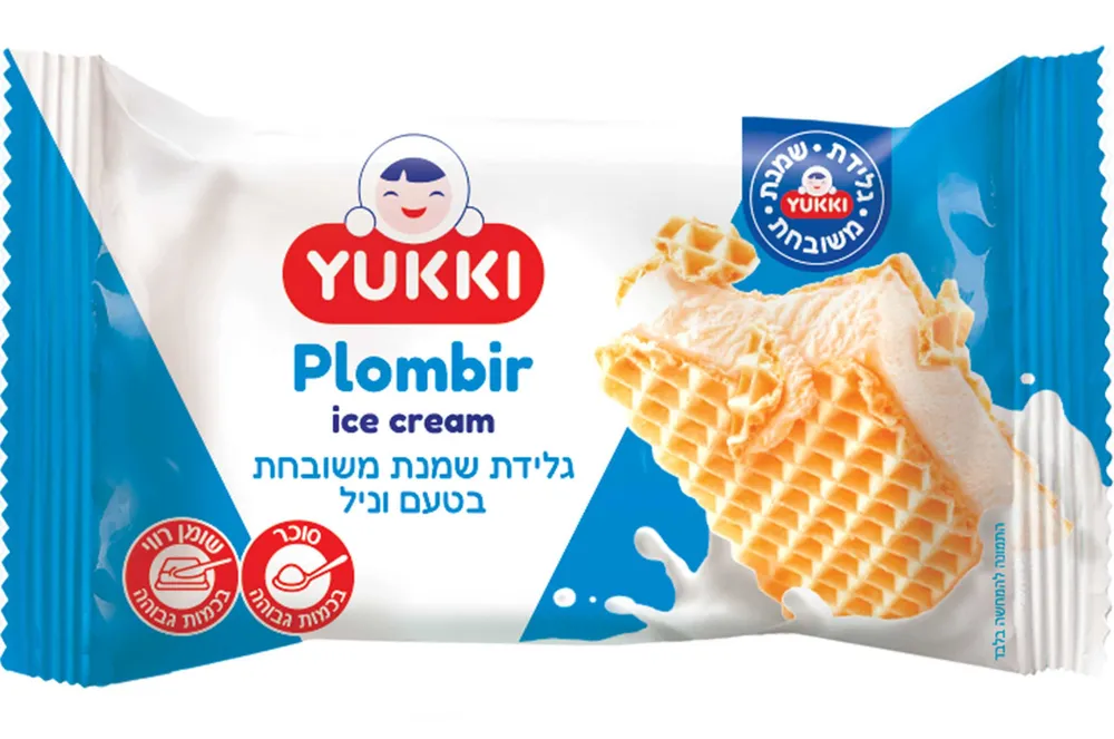 גלידת שמנת משובחת בטעם וניל וופל בין השכבות 80 גר YUKKI (46)