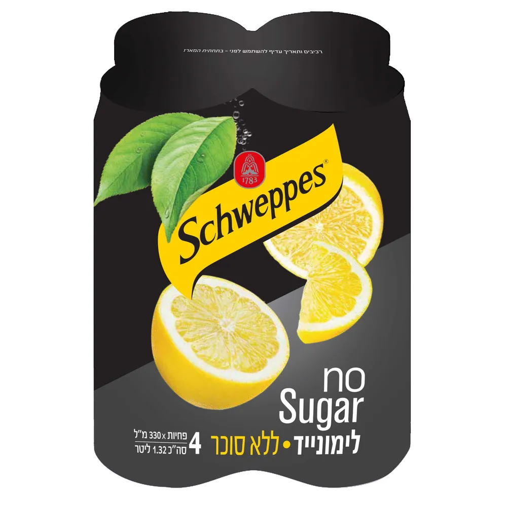 רביעיית שוופס מוגז למונייד ללא סוכר