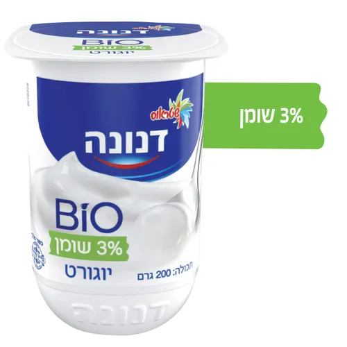 דנונה יוגורט טבעי 3% 200ג'