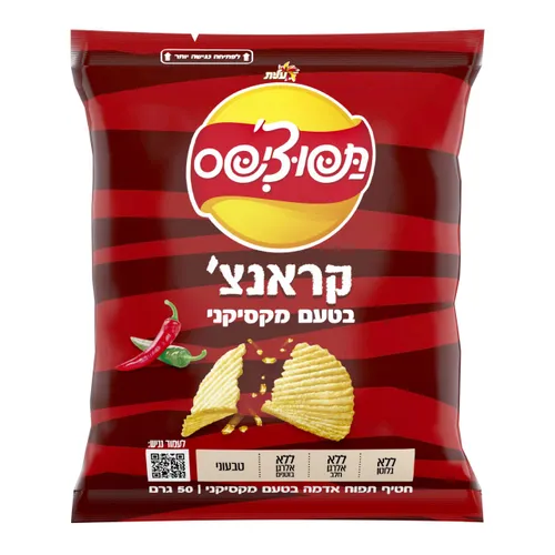 כשלפ תפוציפס קראנצ מקסיקני 50 גר 56 יח