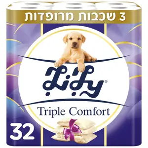נייר טואלט לילי טריו לבן 32 גל