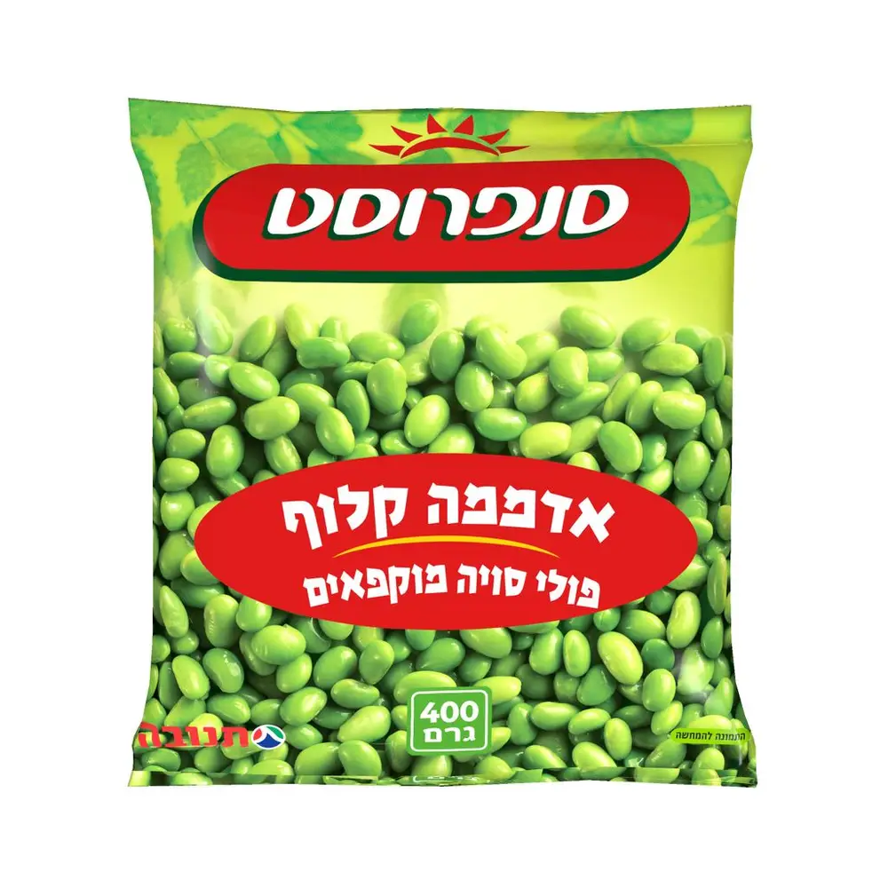 פולי סויה אדממה קלוף מוקפא 400 גרם תנובה