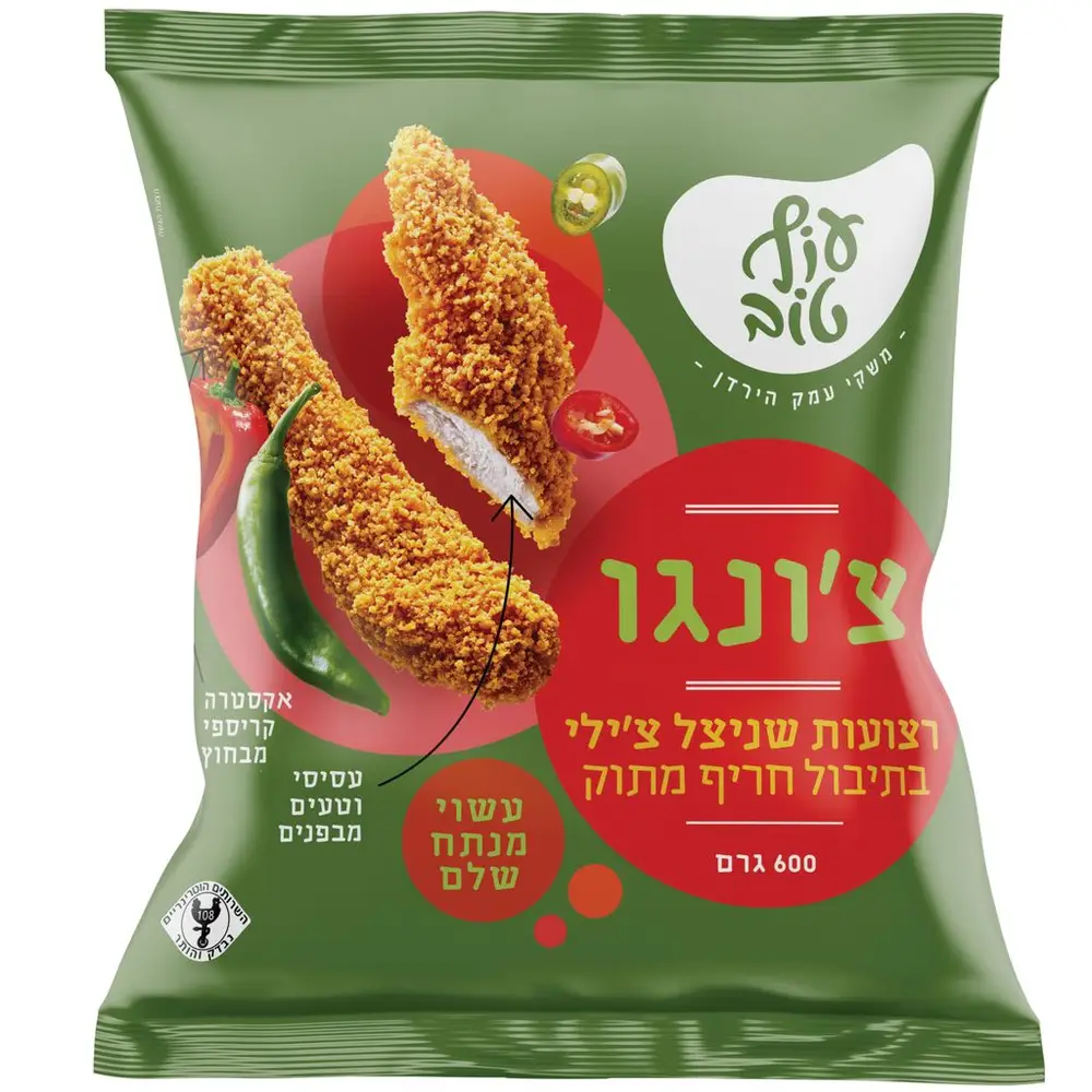 רצועות צ'ילי חריף מתוק צ'ונגו עוף טוב
