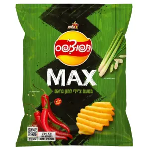 תפוצ'יפס MAX בטעם צ'ילי למון גראס 45 גר'
